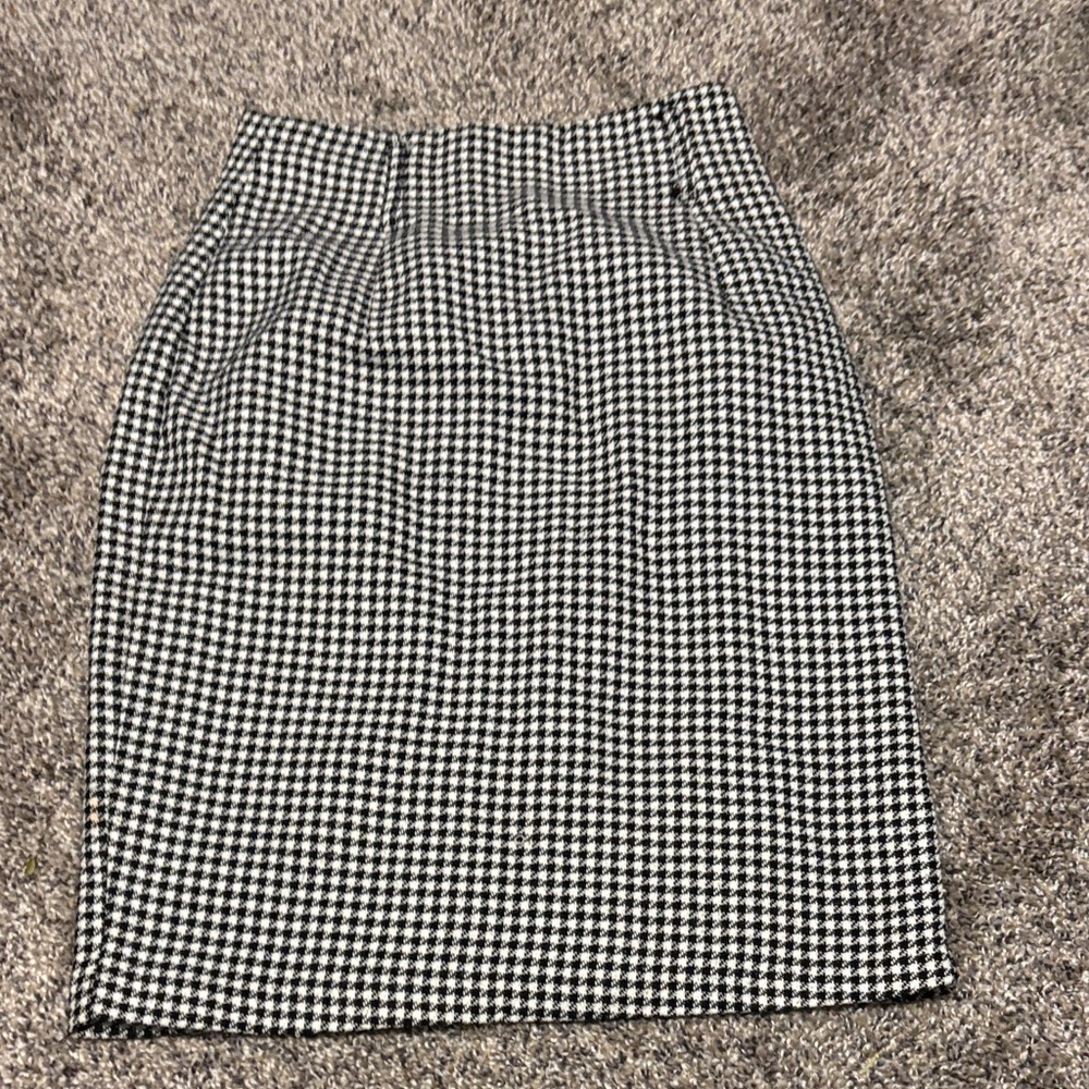 Vintage 80s Houndstooth Pencil Skirt